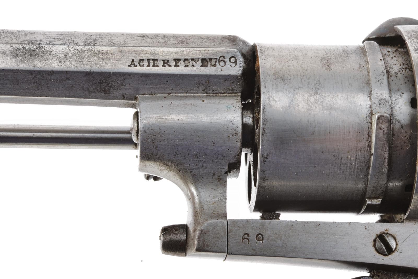 Arma a tamburo, Revolver a spillo, canna rigata ottagonale (Belgio)