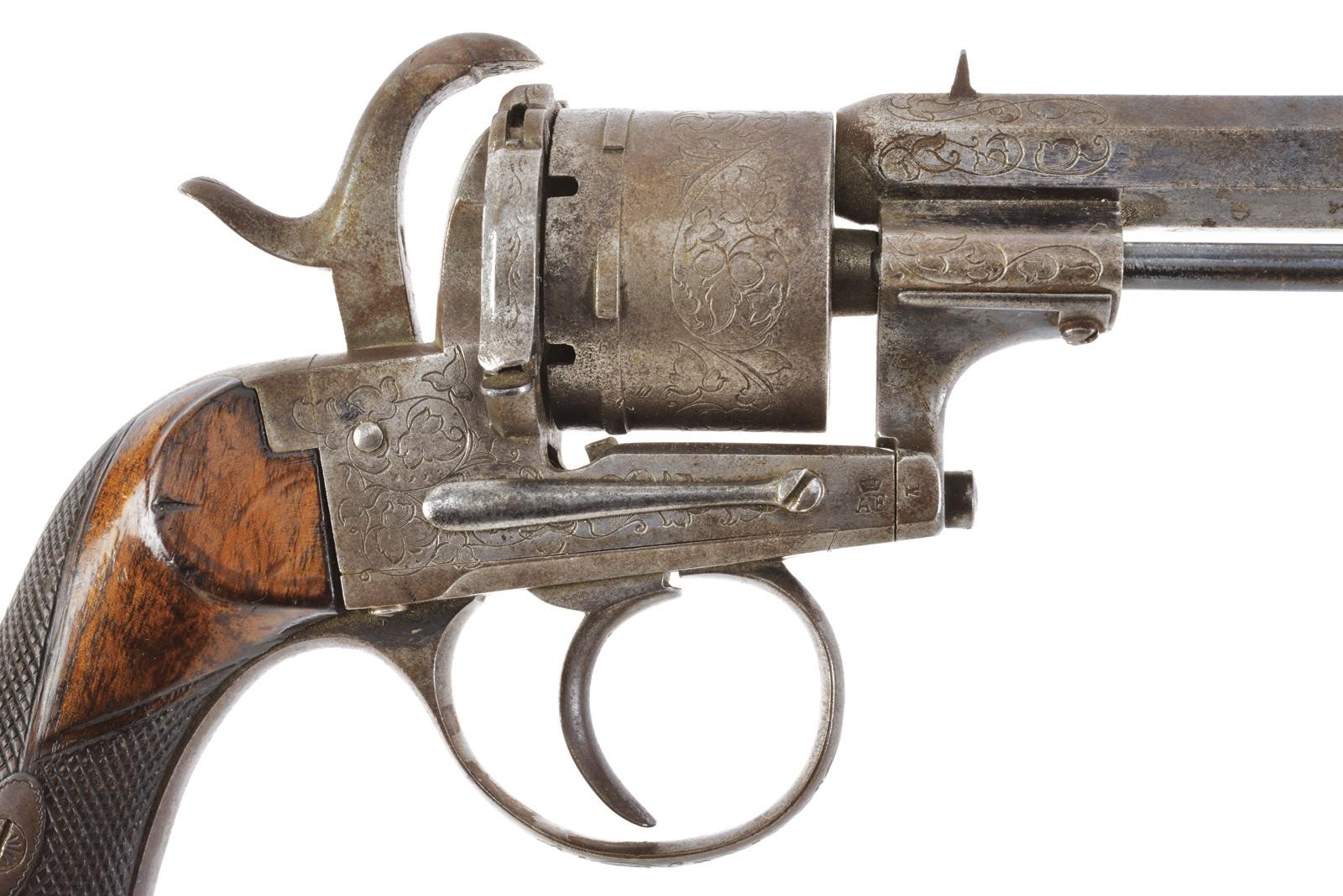 Fusil Lefaucheux a spillo, revolver a sei colpi — canna calibro 9 mm