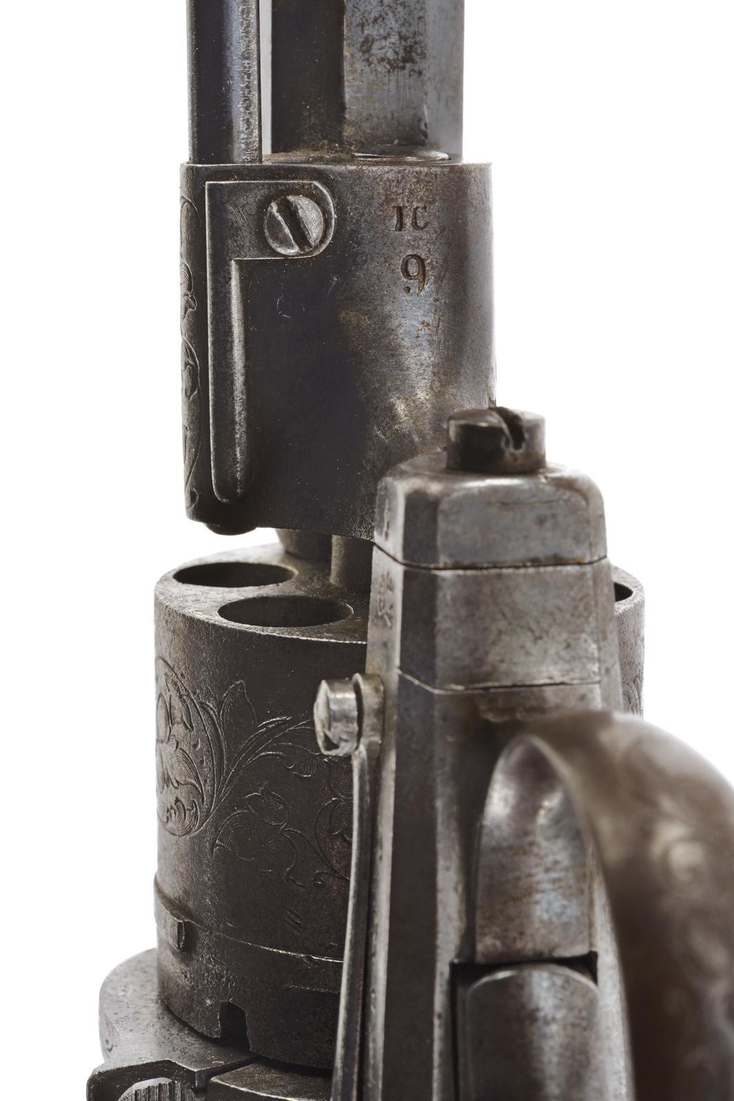 Fusil Lefaucheux a spillo, revolver a sei colpi — canna calibro 9 mm