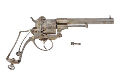 Lefaucheux, Revolver a spillo, modello Lefaucheux con incisioni alla culatta (cal. 11 mm)