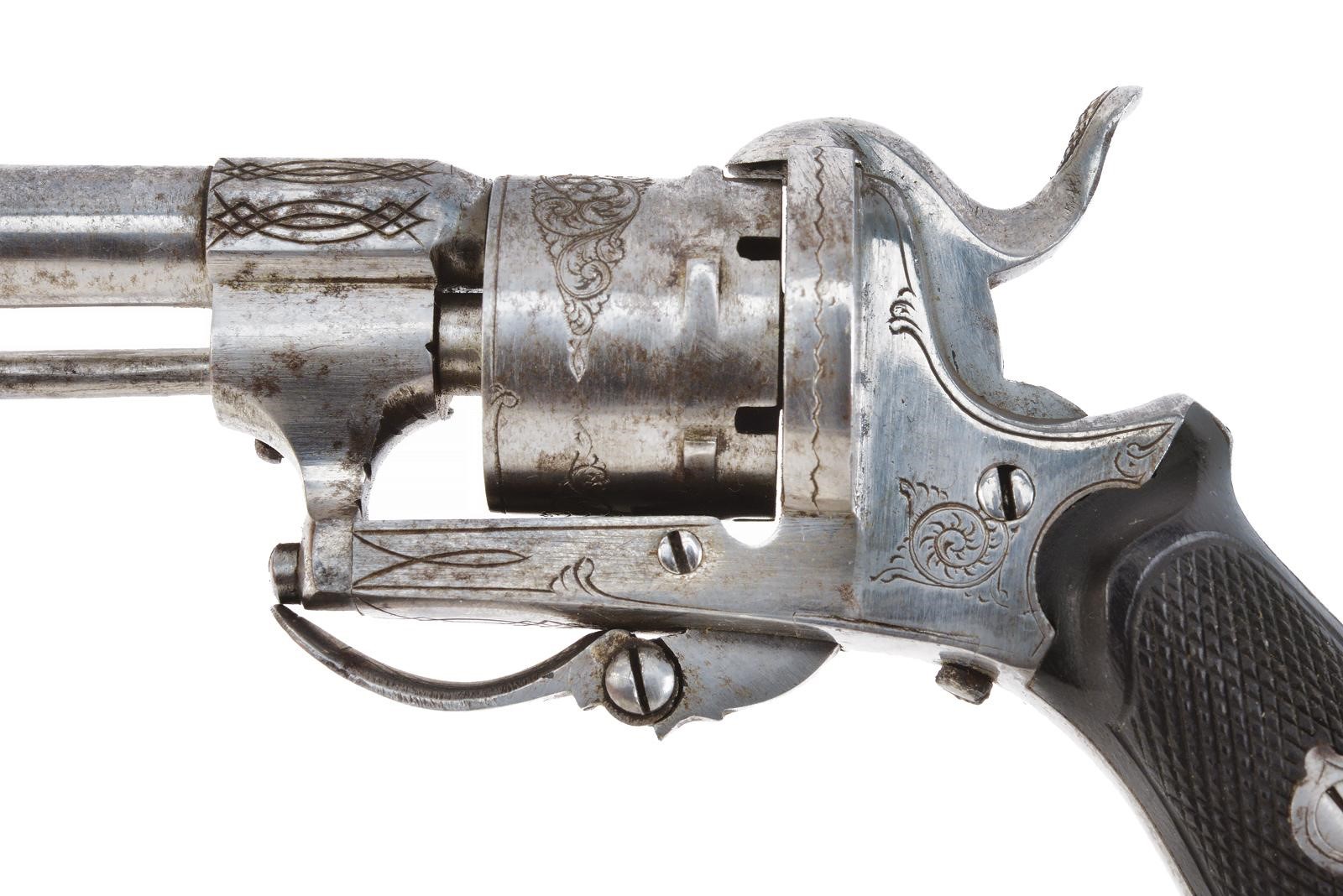 Revolver a spillo, piccolo calibro 5 mm, canna cilindrica liscia