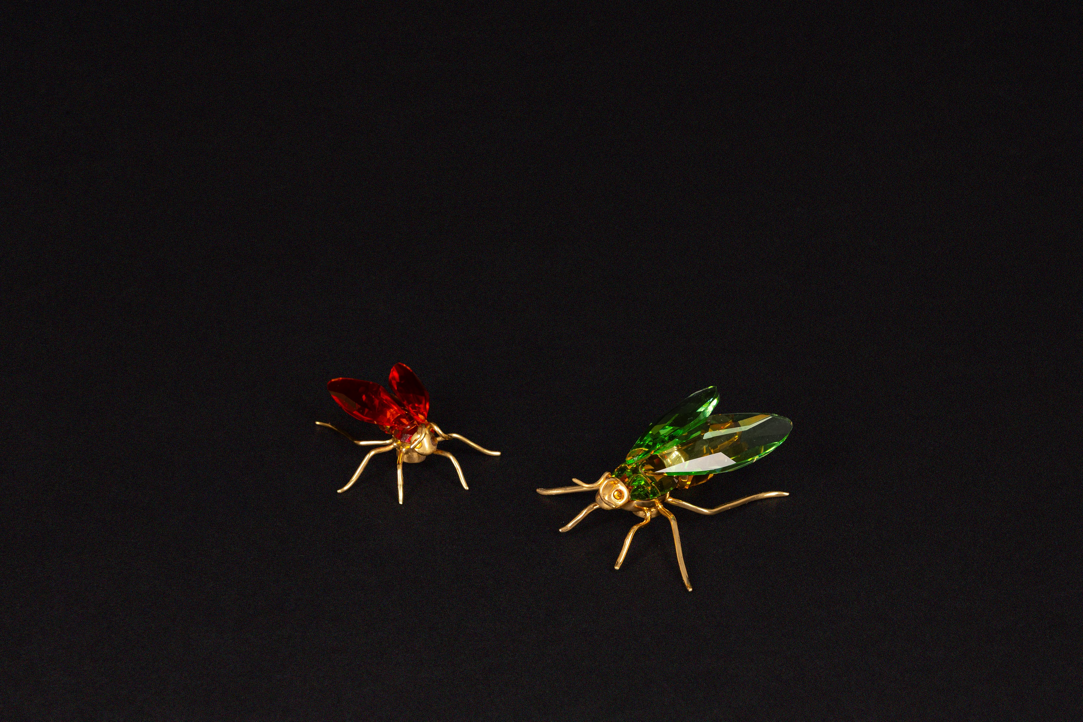 Swarovski - Insects and Butterflies – Bee Amaya in cristallo (due varianti: chrysolite e light si...