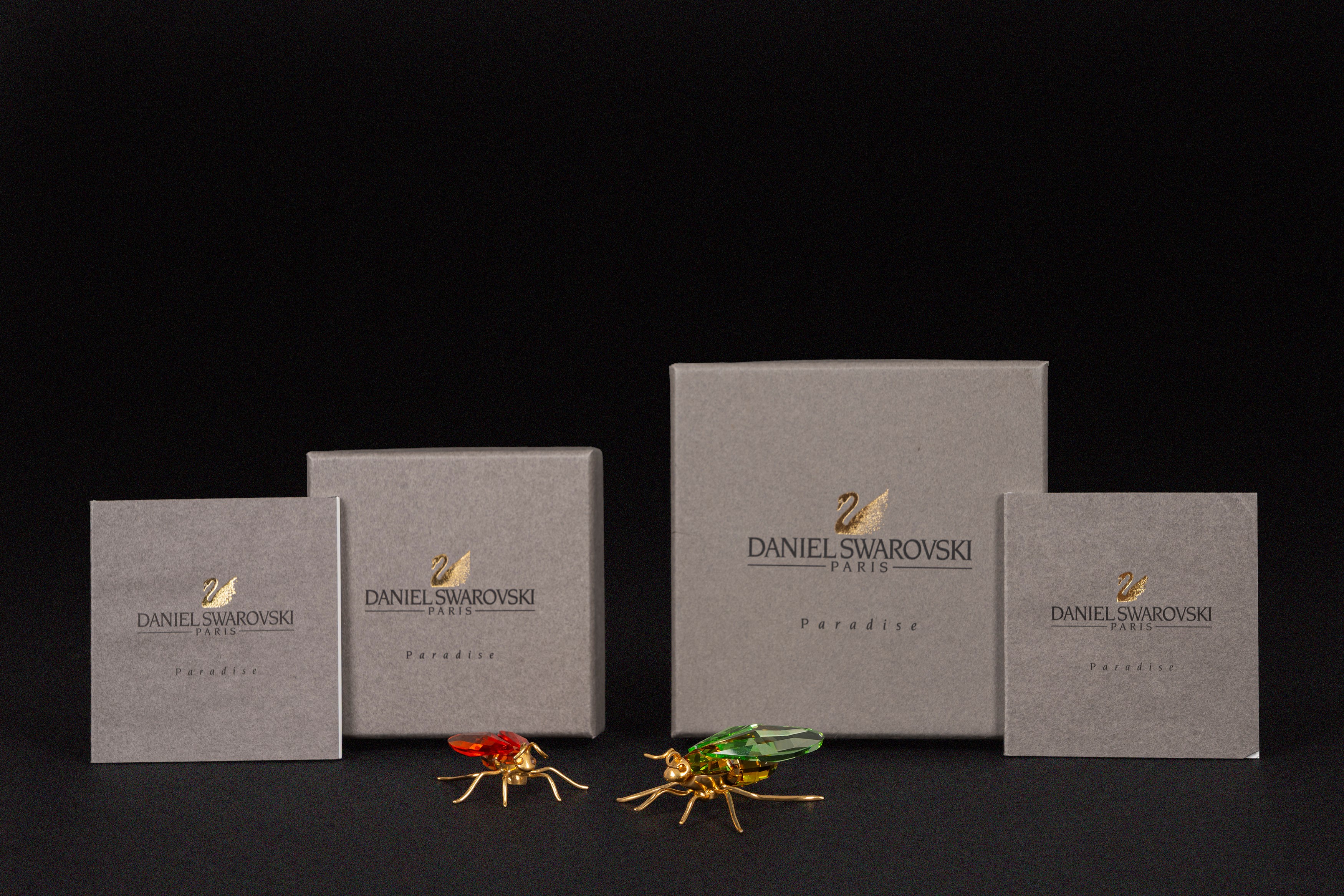Swarovski - Insects and Butterflies – Bee Amaya in cristallo (due varianti: chrysolite e light si...