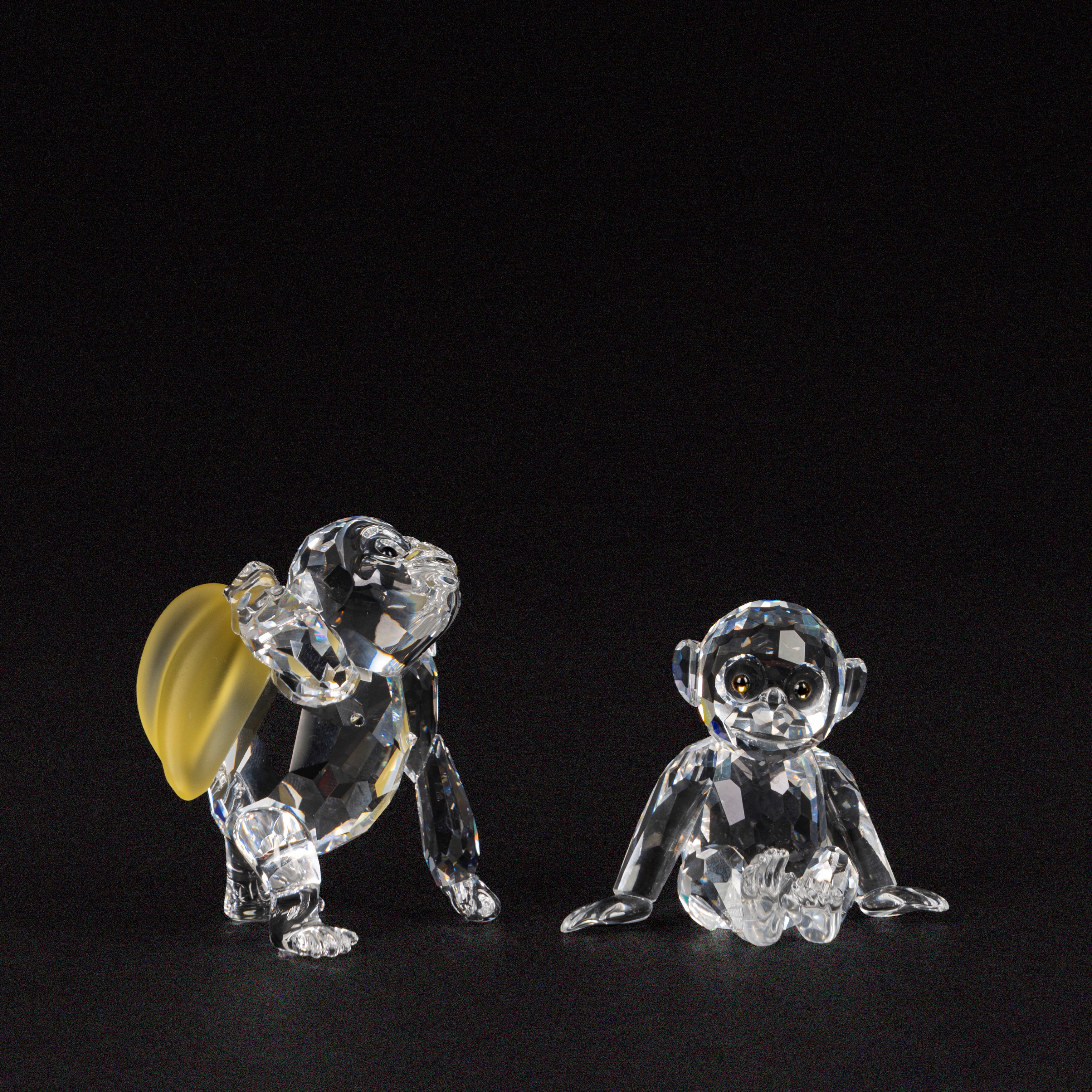 Swarovski - Gorilla e Scimpanzè, Rare Encounters e African Wildlife, sculture in cristallo con nu...