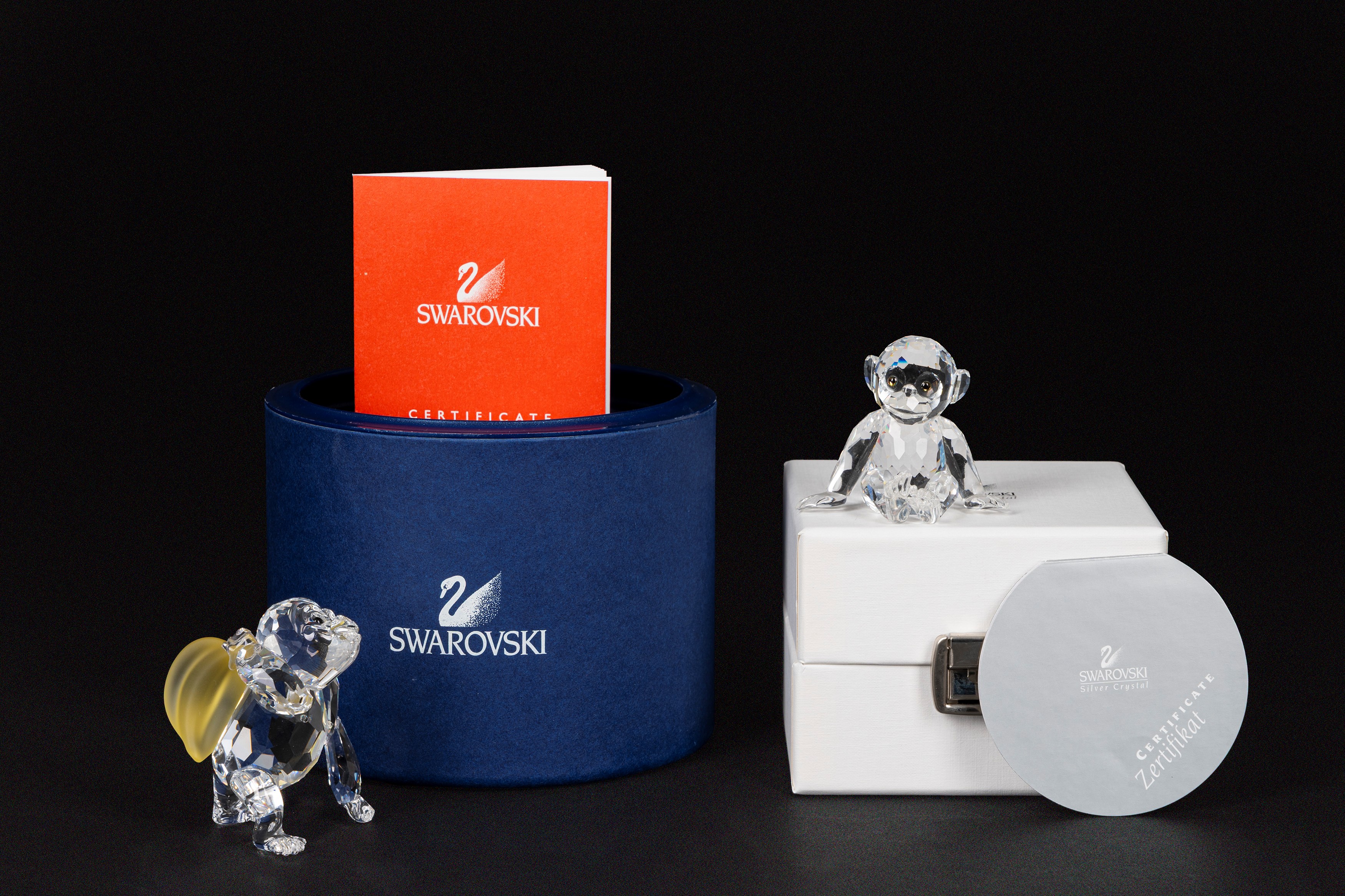 Swarovski - Gorilla e Scimpanzè, Rare Encounters e African Wildlife, sculture in cristallo con nu...