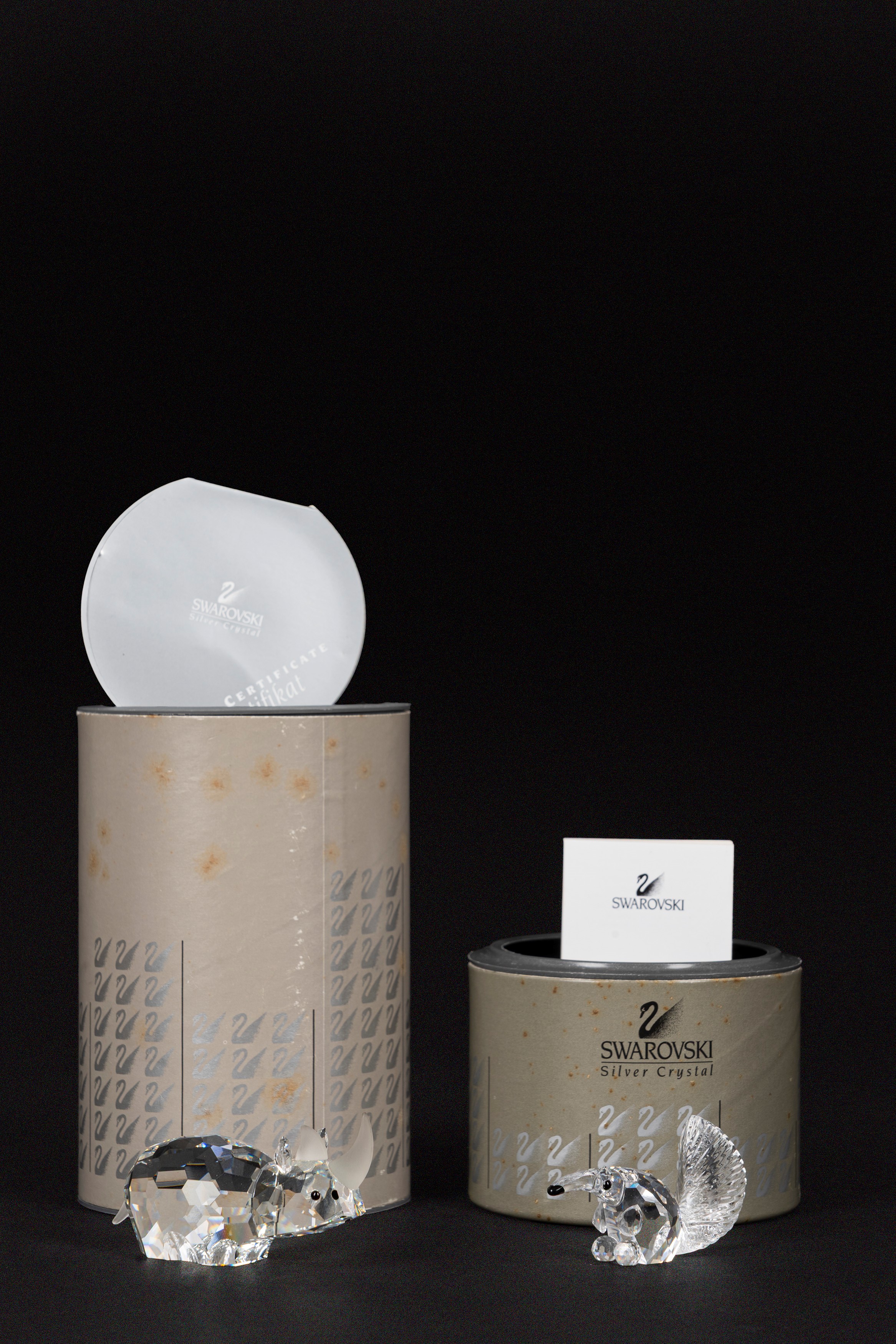 Swarovski - Rinoceronte e Formichiere in cristallo (serie “African Wildlife” e “Endangered Specie...
