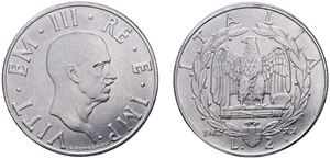 VITTORIO EMANUELE III (1900 - 1943) - 2 Lire 1942, "Impero", Roma.