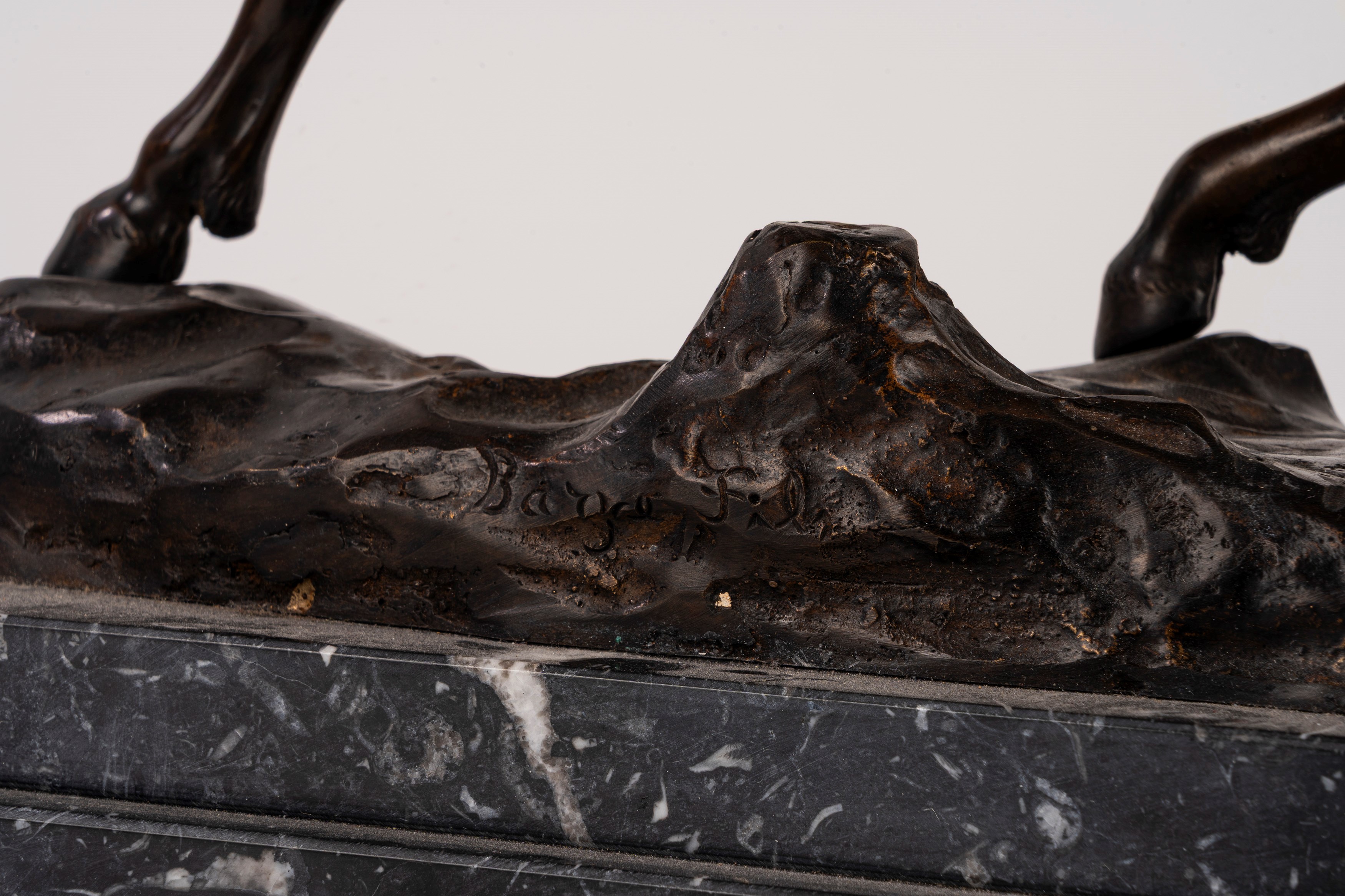 Scuola Francese, Secolo XIX - Scultura in bronzo, Cavaliere arabo a cavallo