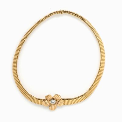 Collana Tubogas in Oro e Diamante Giroco