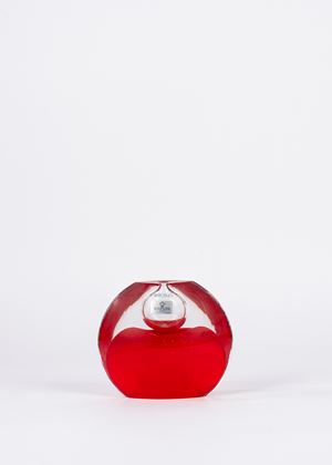 Single-flower vase in red crystal, Scherzer