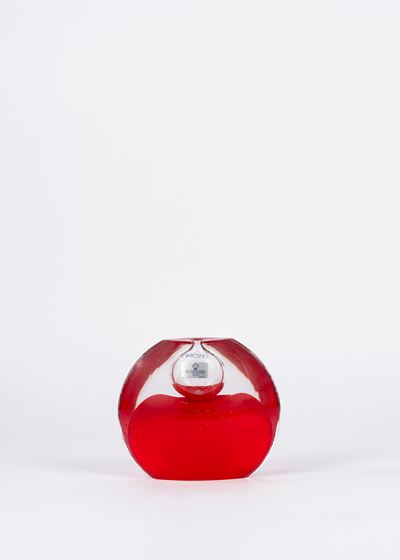 Scherzer, Vaso monofiore in cristallo rosso