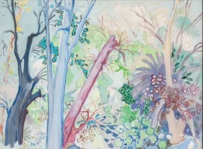 Primavera nel bosco, olio su tela (1976)