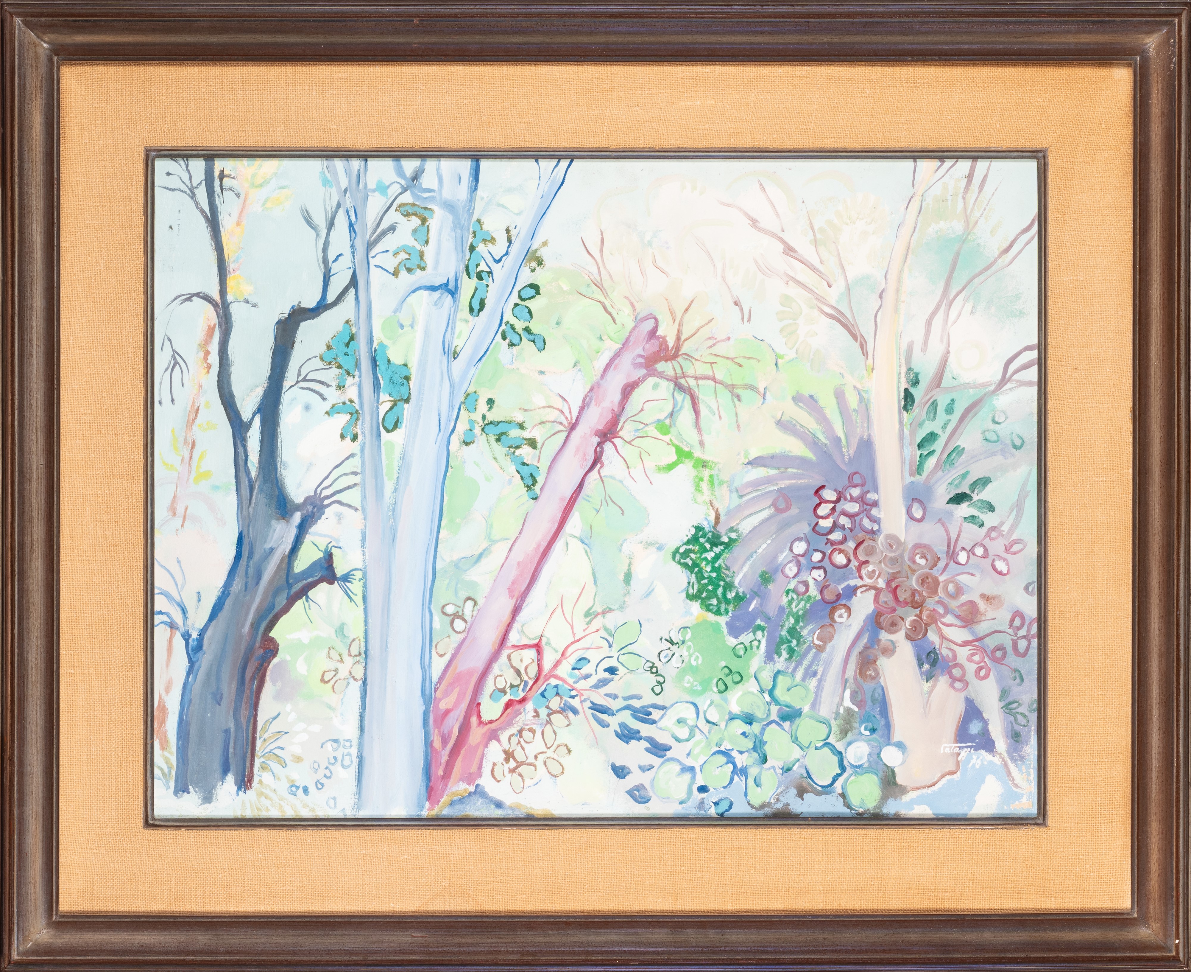 Bernardino Palazzi - Primavera nel bosco, olio su tela (1976)