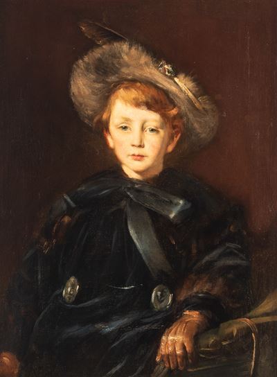 Ritratto di fanciullo, olio su tela