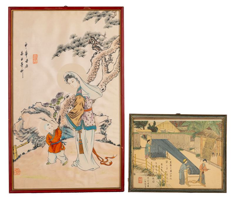 Pittura su seta e stampa su carta, Cina (secolo XX)