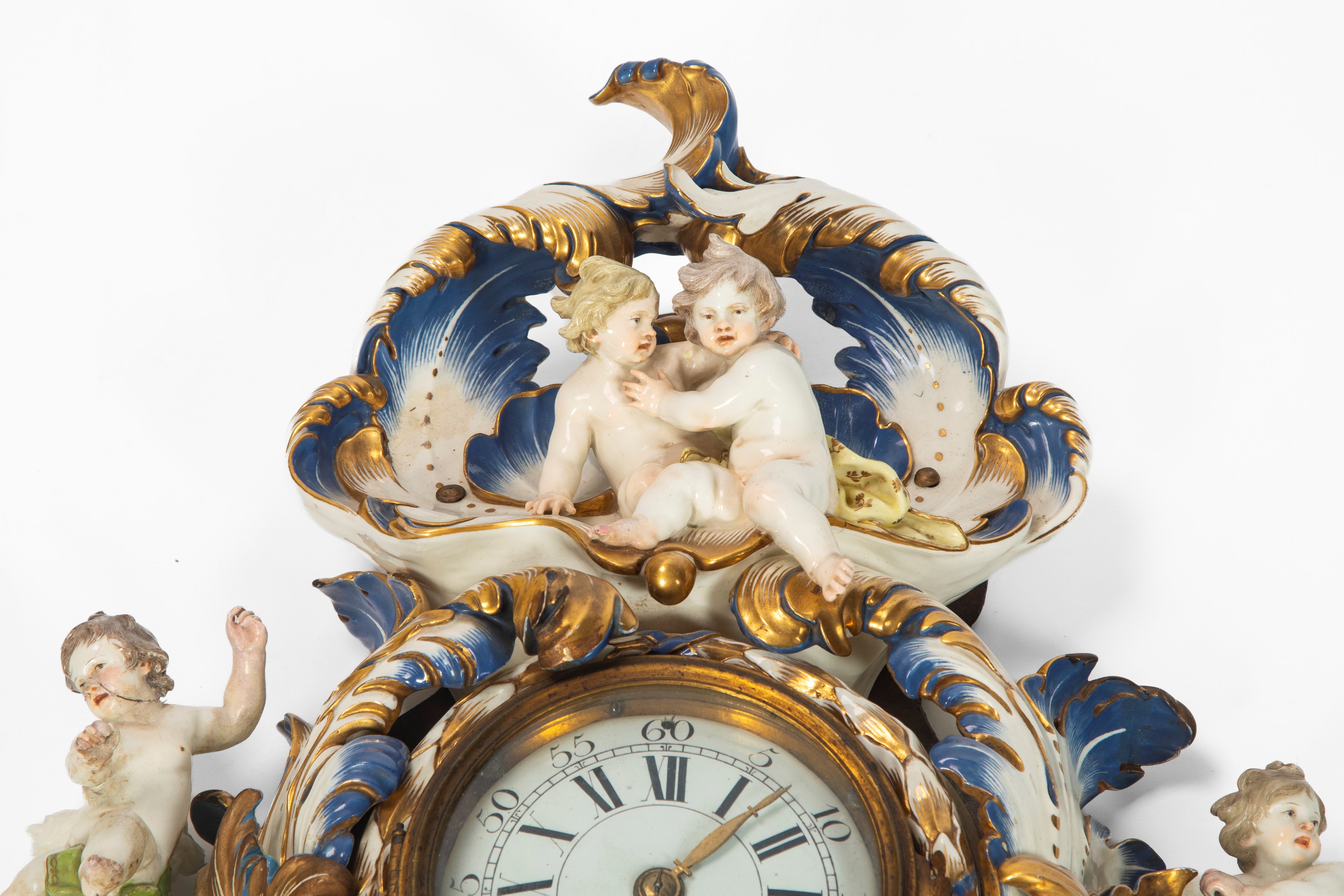 Francesco Celebrano, Orologio in porcellana policroma (Cartel) della Real Fabbrica Ferdinandea