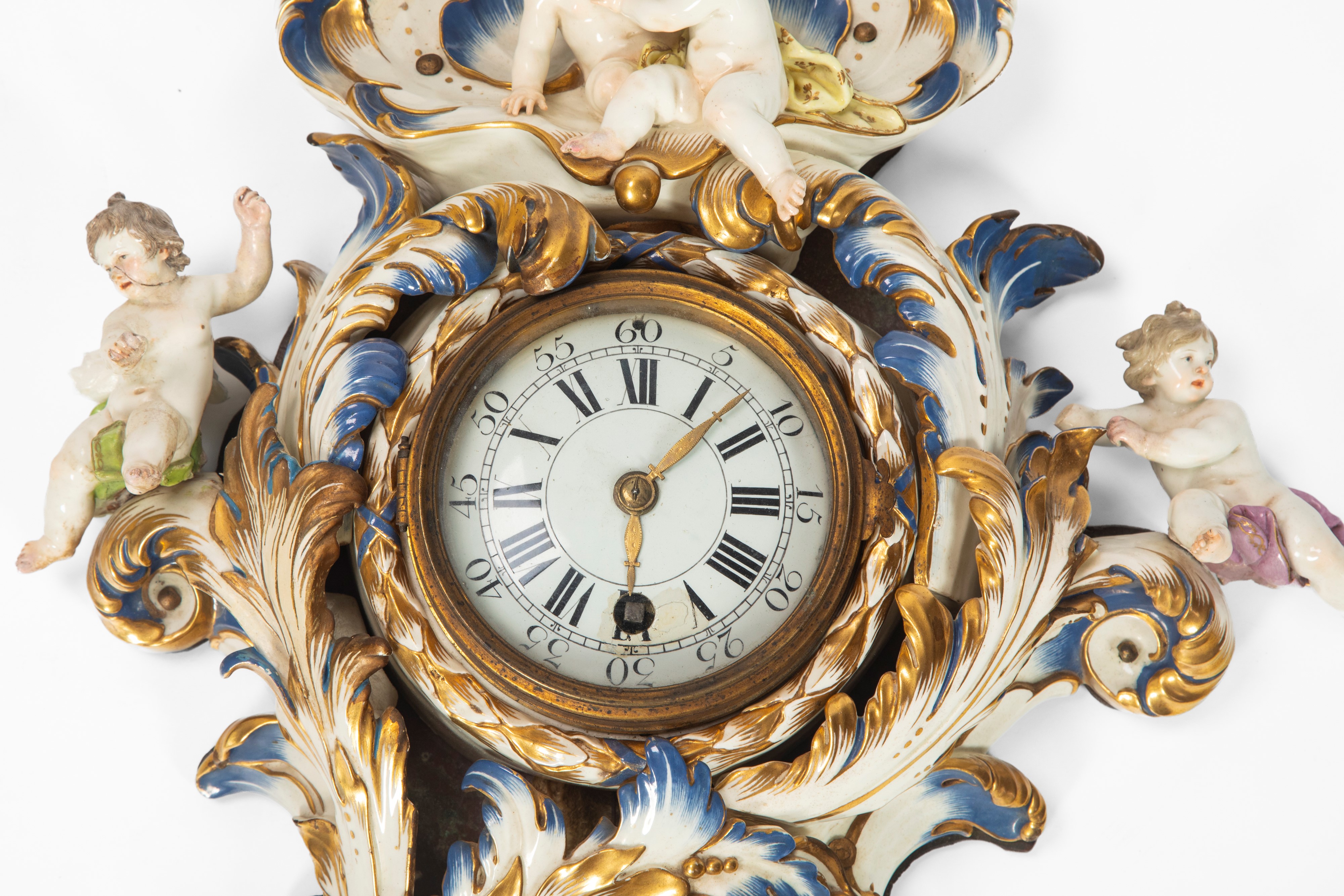 Francesco Celebrano, Orologio in porcellana policroma (Cartel) della Real Fabbrica Ferdinandea