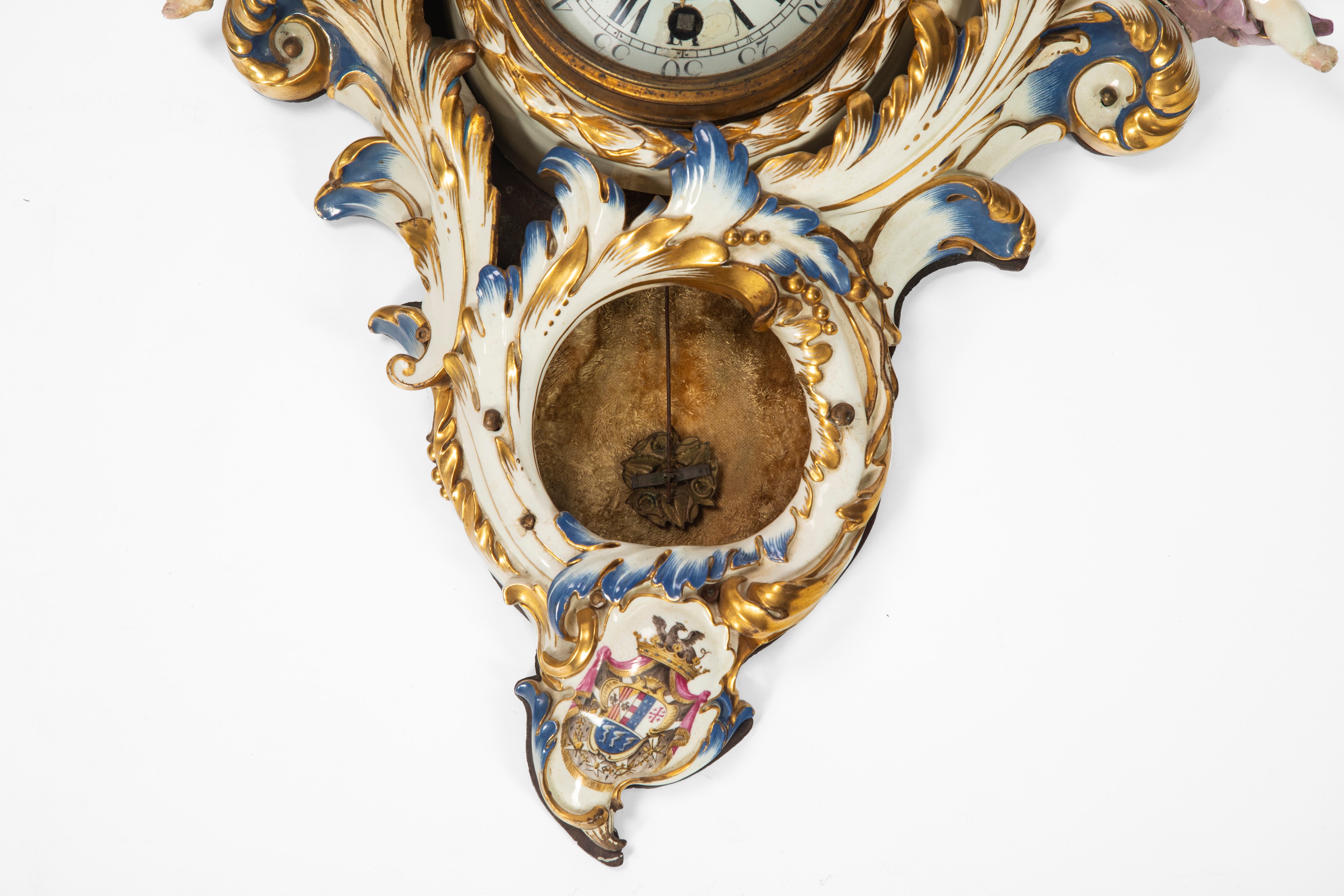 Francesco Celebrano, Orologio in porcellana policroma (Cartel) della Real Fabbrica Ferdinandea