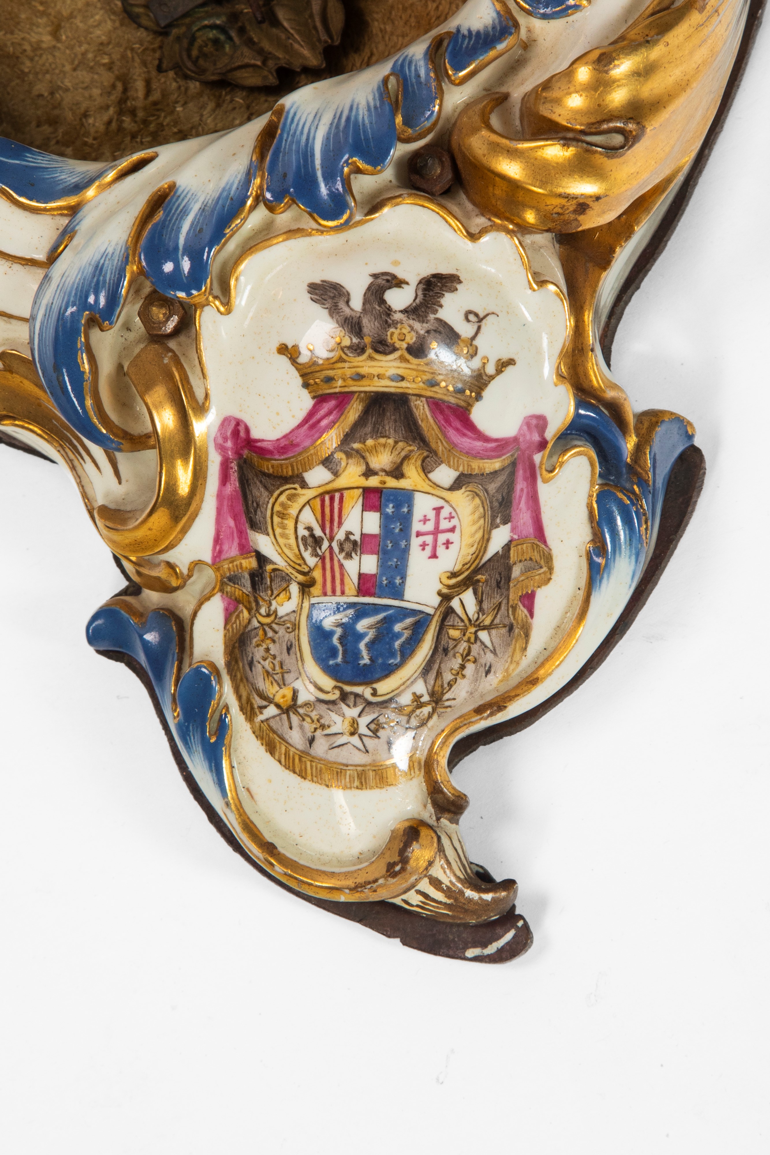 Francesco Celebrano, Orologio in porcellana policroma (Cartel) della Real Fabbrica Ferdinandea