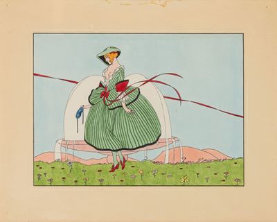 La Maschera di Corallina, acquarello su carta