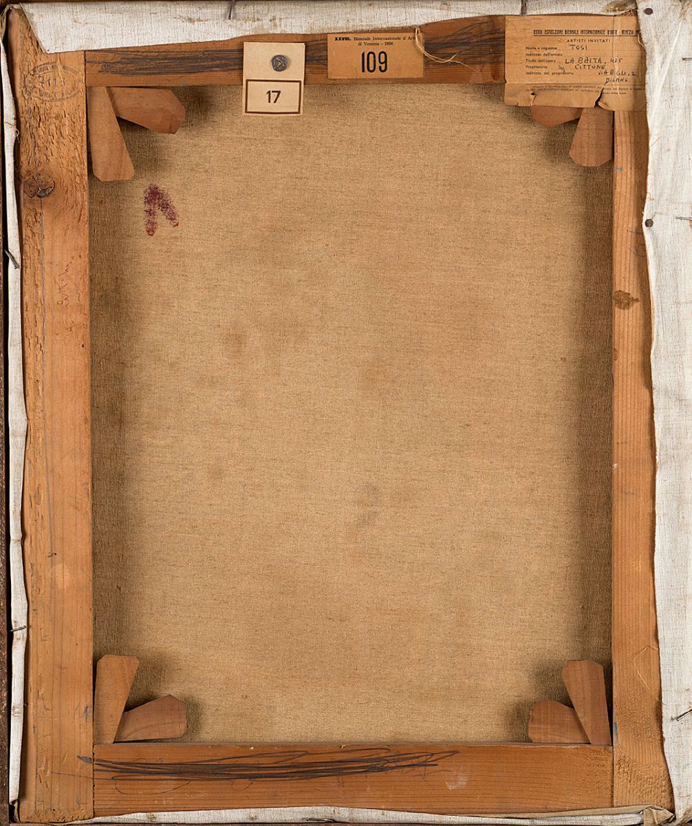 Arturo Tosi - La baita, 1925, olio su tela, cm 60x60