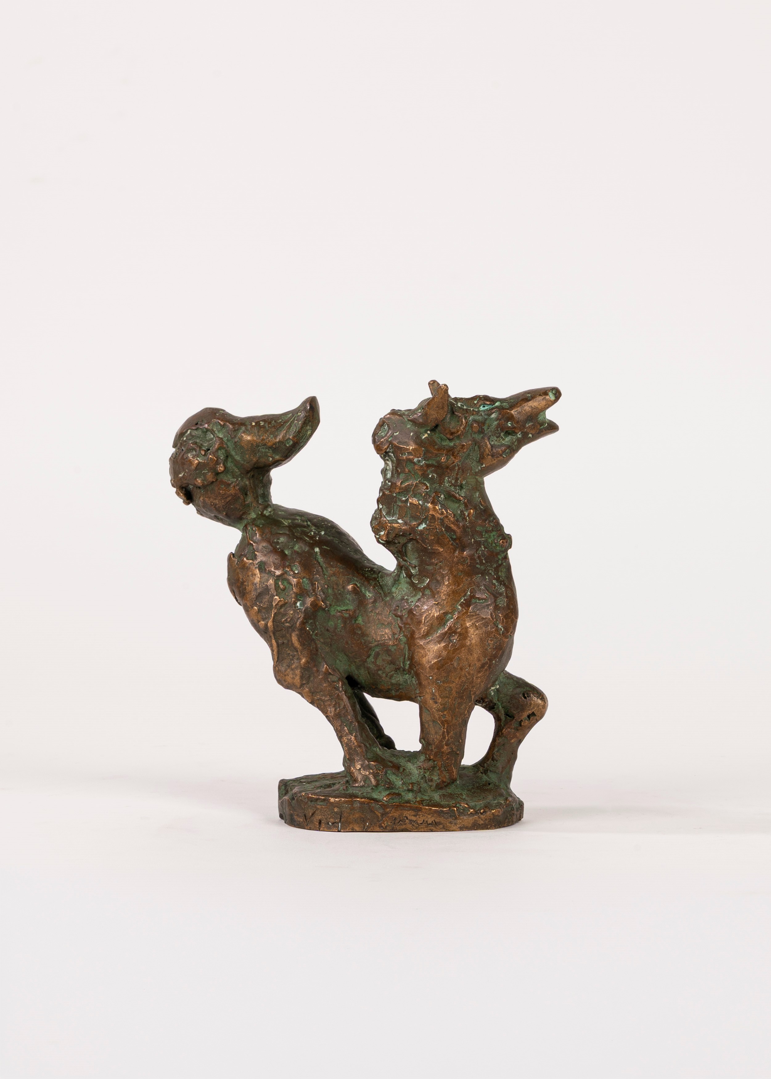 Cavallino in bronzo, scultura in metallo