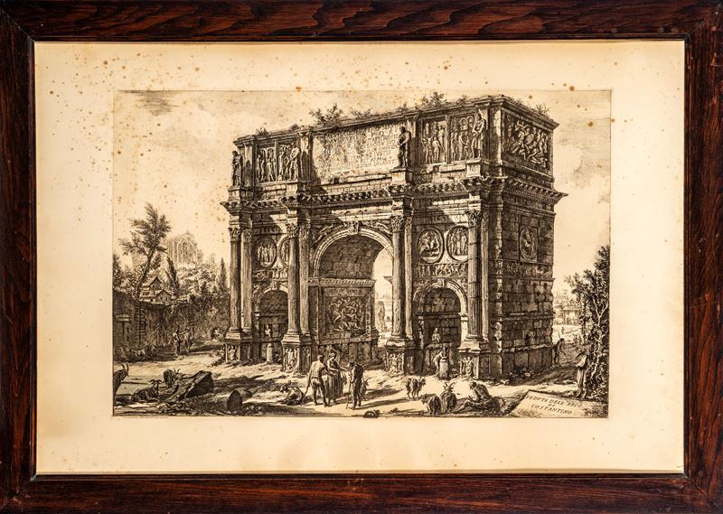 Giovanni Battista Piranesi, Veduta dell’Arco di Costantino, incisione