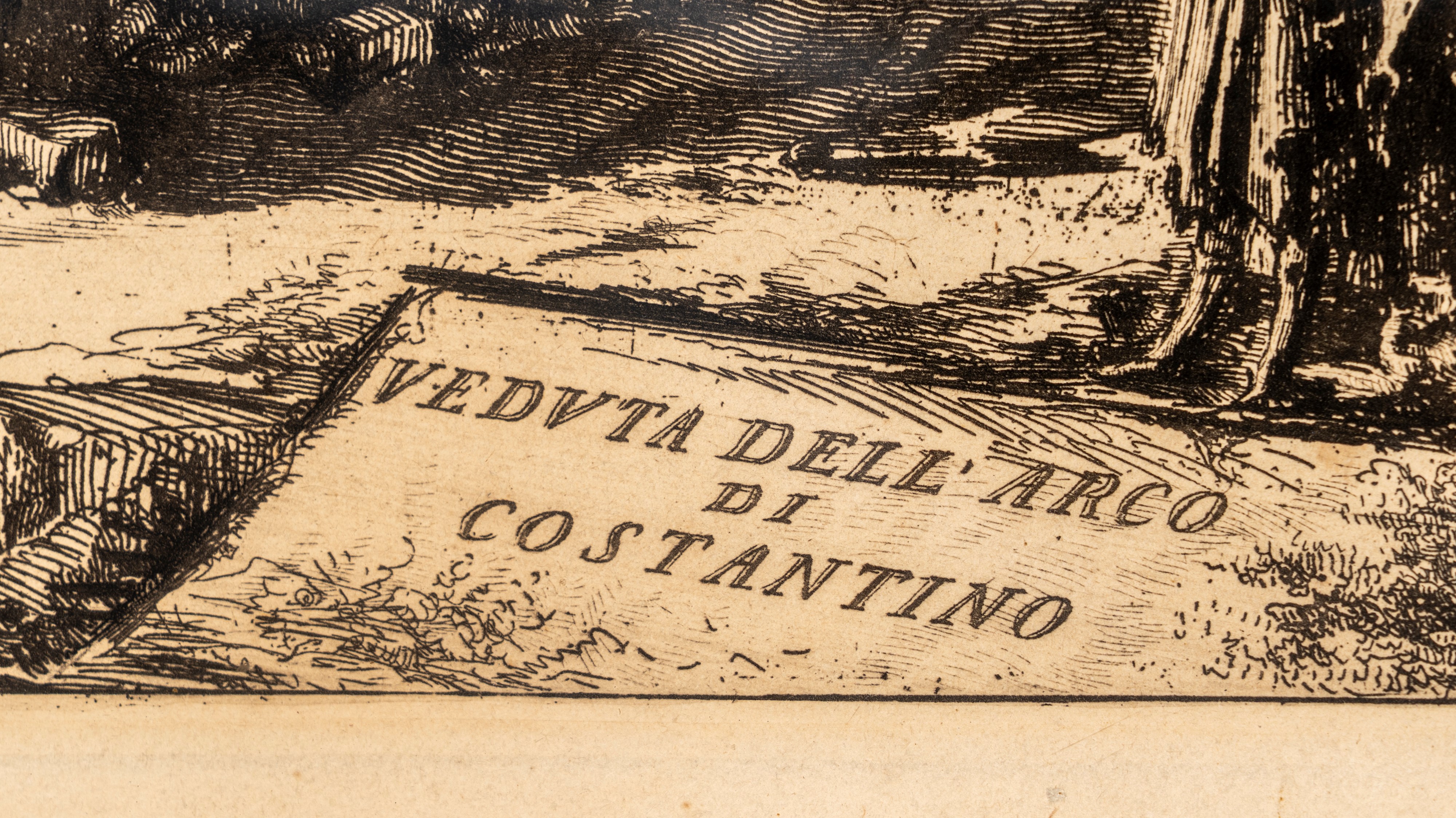 Giovanni Battista Piranesi, Veduta dell’Arco di Costantino, incisione