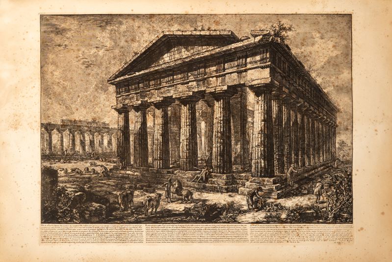 Piranesi, Veduta del tempio di Nettuno a Paestum (incisione)