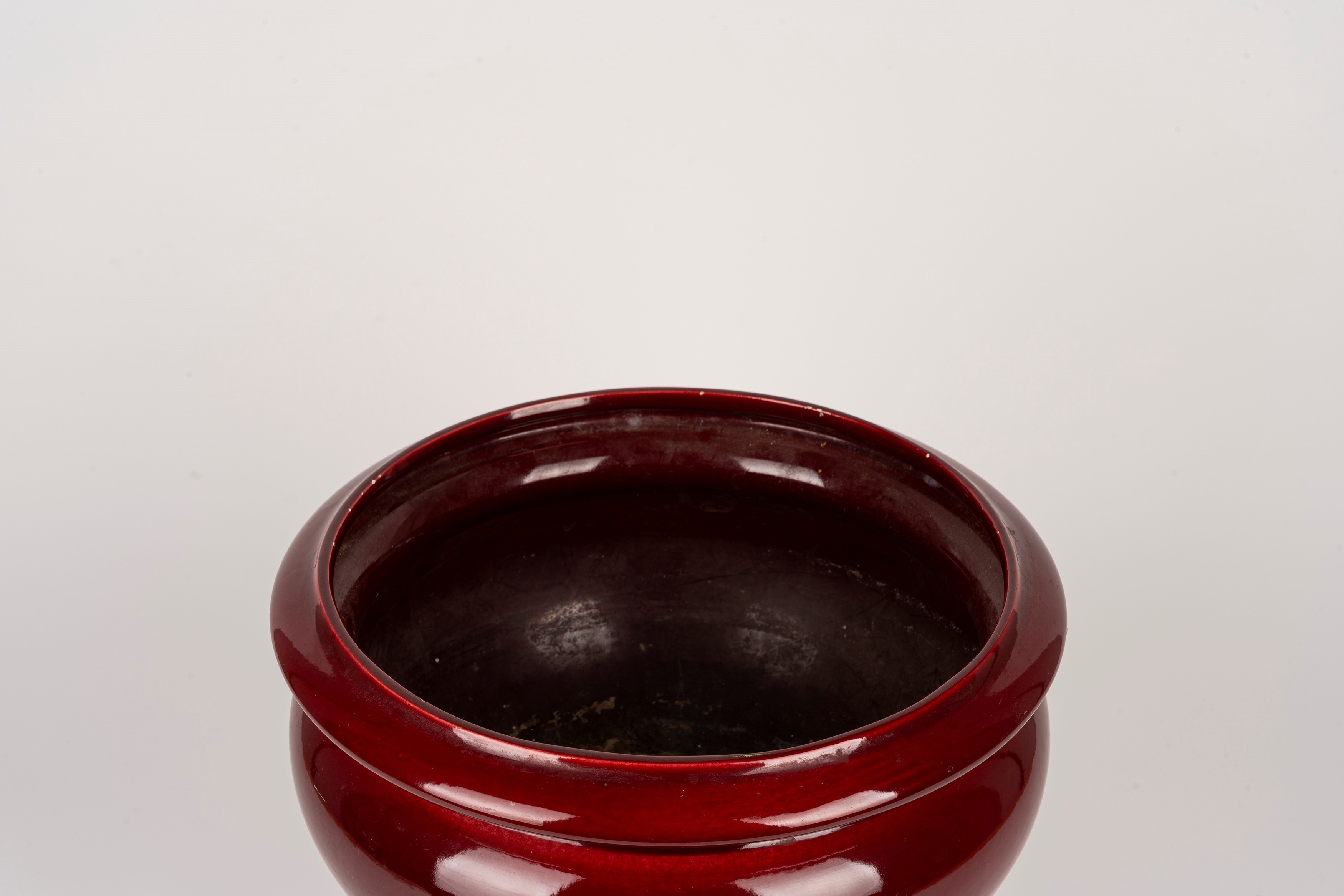 Vaso portafiori in ceramica “sangue di bue”, grande vaso