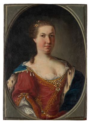 Ritratto di principessa in abito rosso