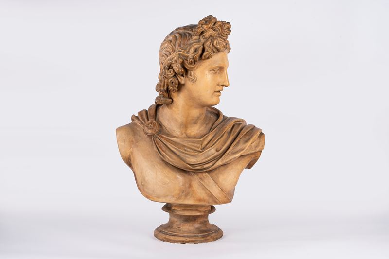 Busto di Apollo, terracotta