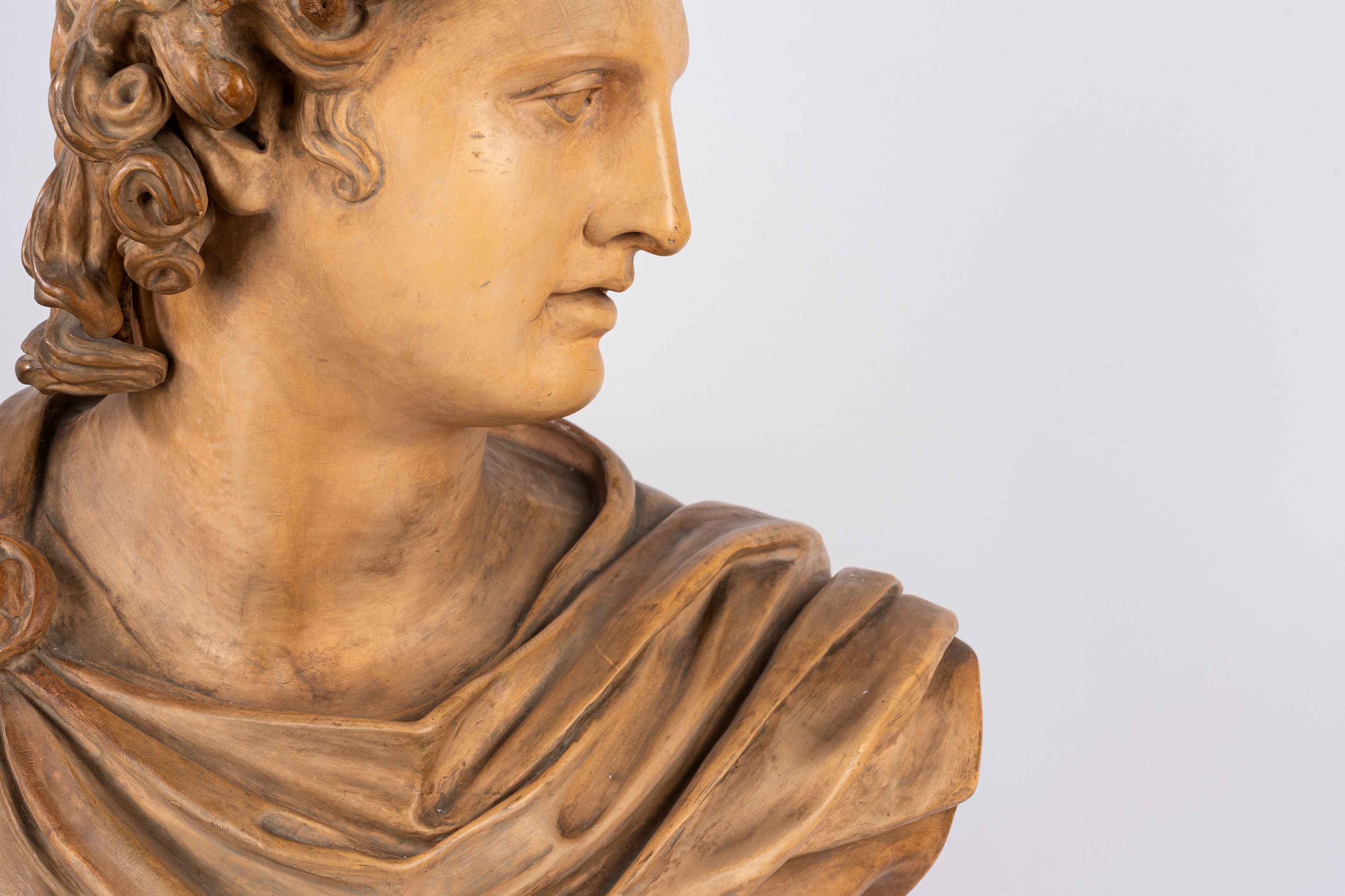 Busto di Apollo, terracotta