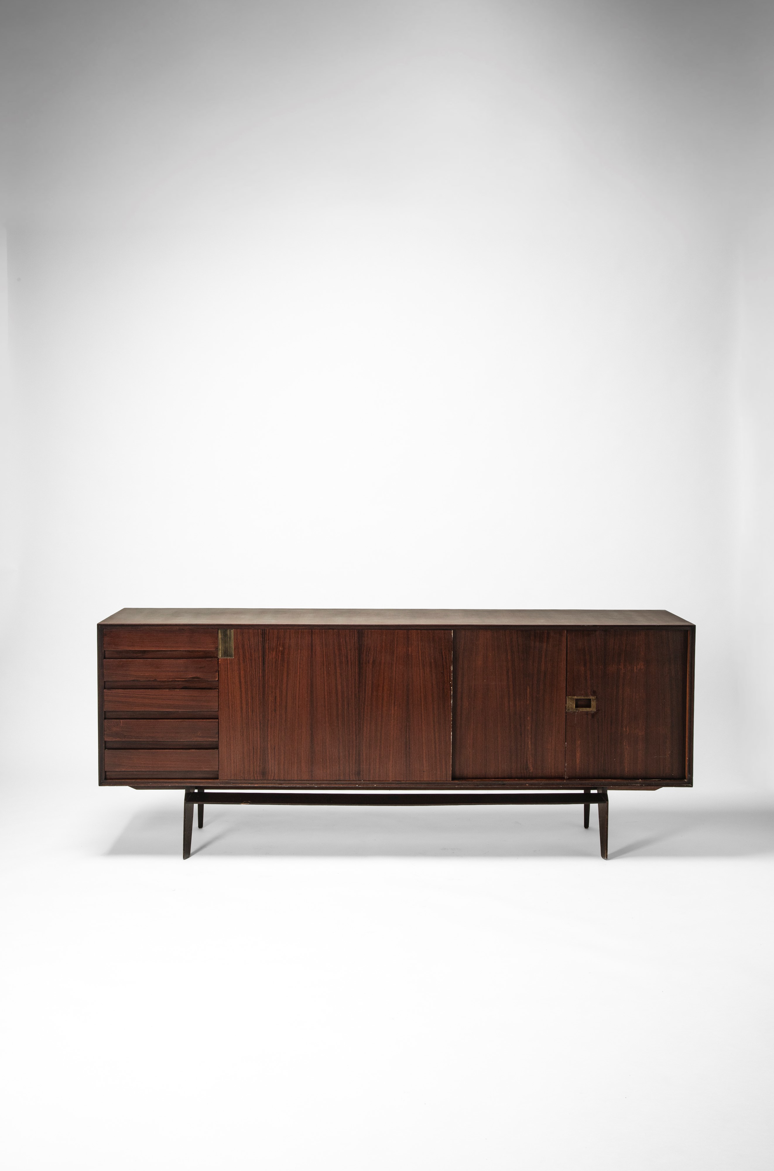 Edmondo Palutari - Credenza in legno e ottone (circa 1960)