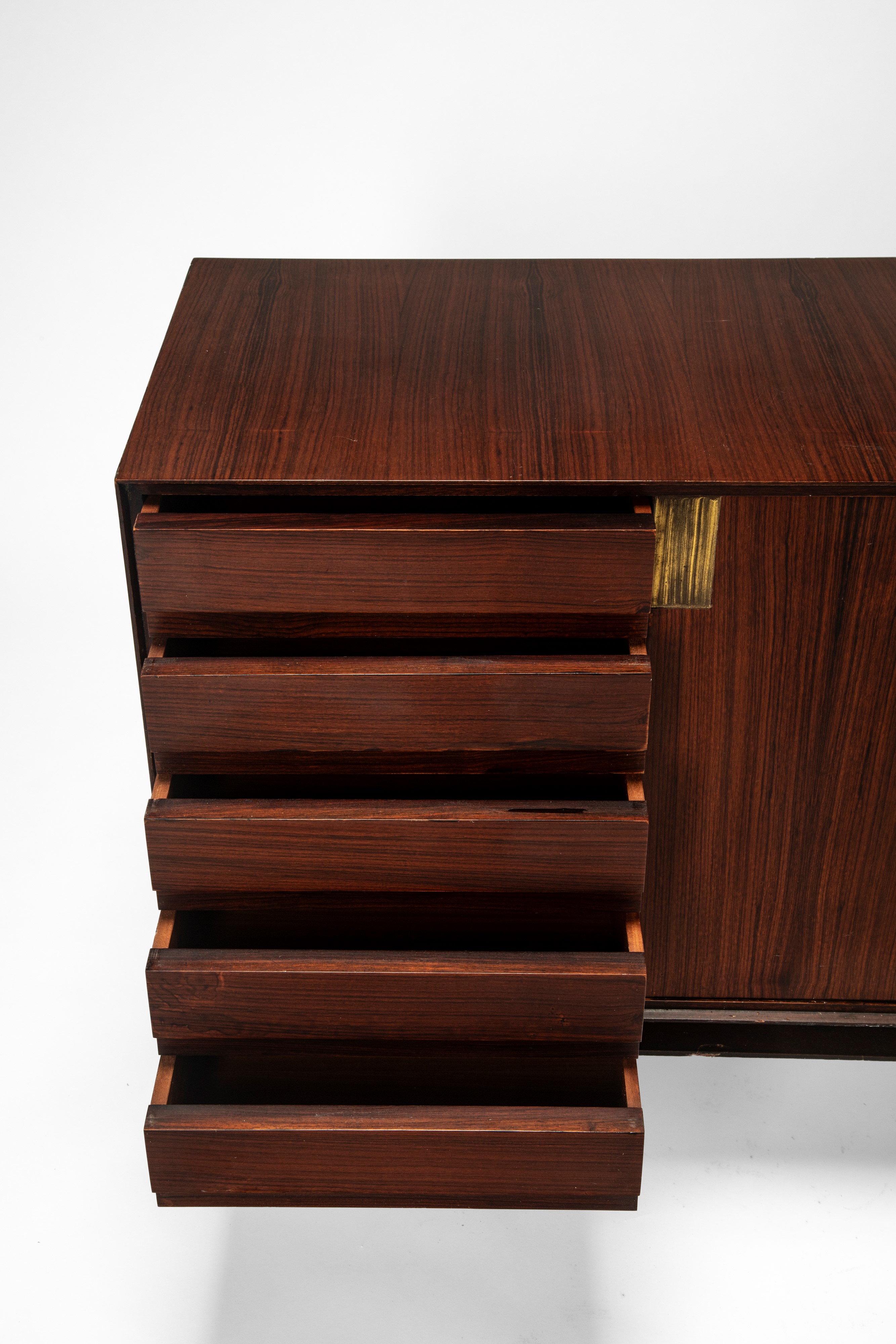 Edmondo Palutari - Credenza in legno e ottone (circa 1960)