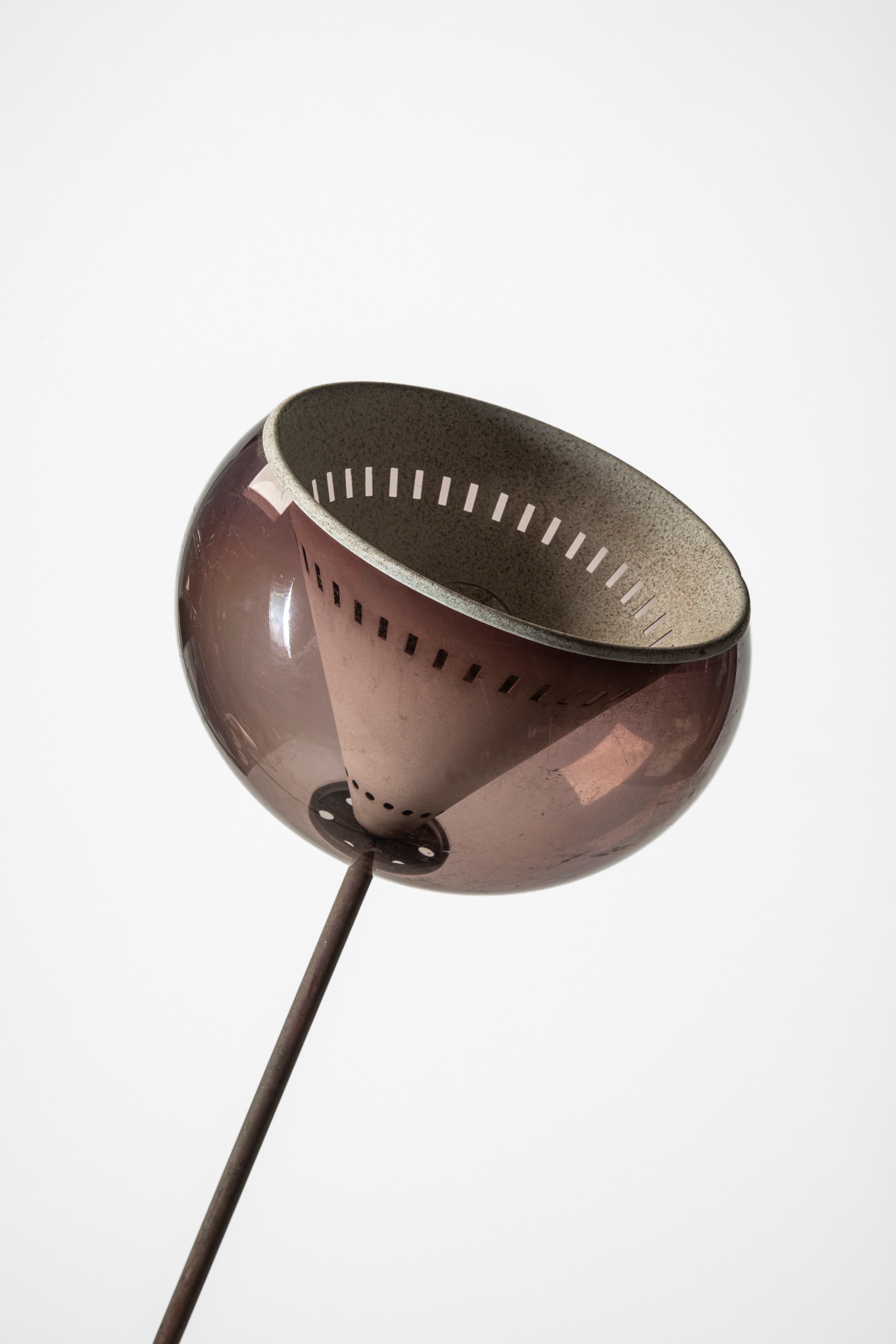 Stilux - Lampada da terra in ottone, vetro e marmo