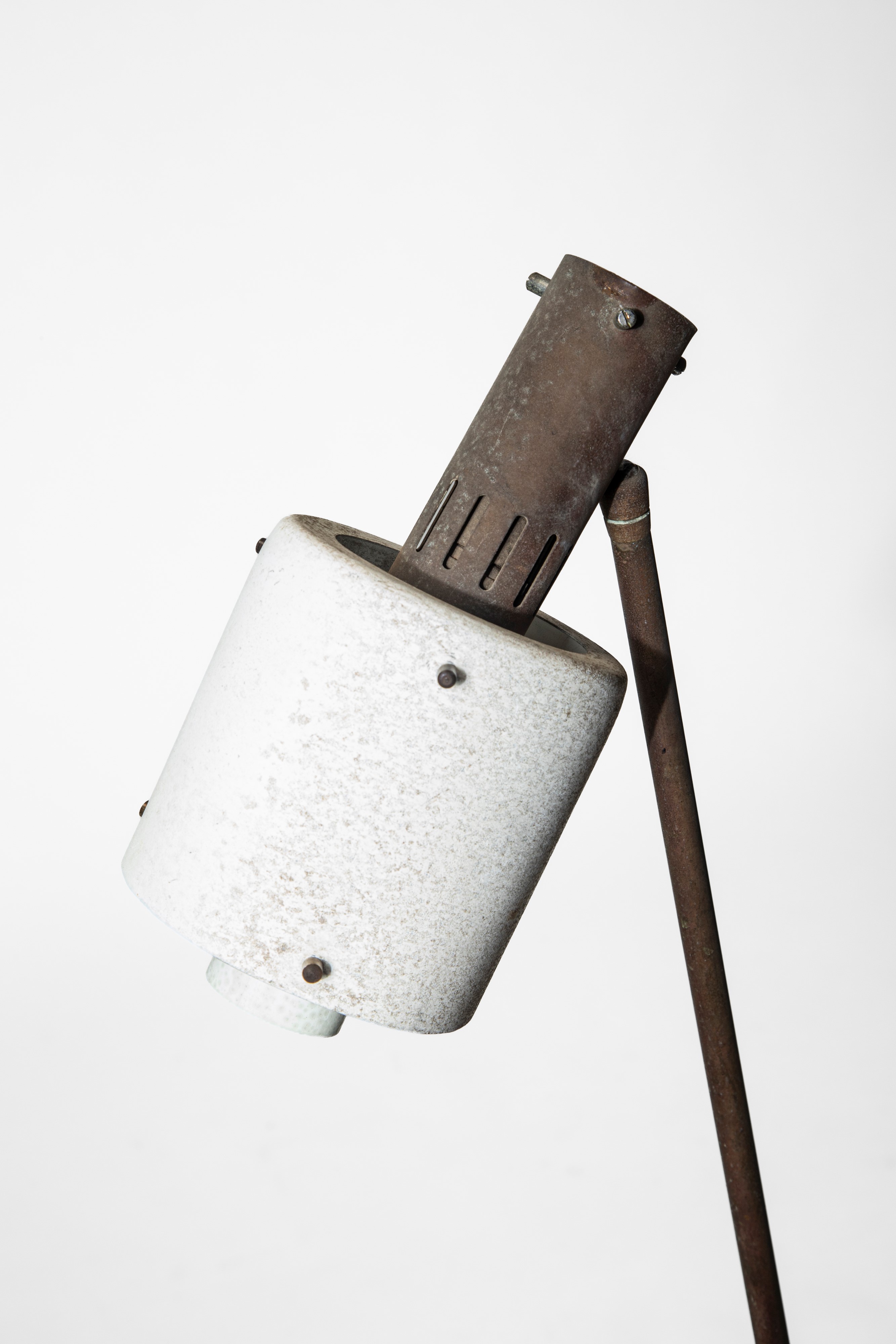 Stilux - Lampada da terra in ottone, vetro e marmo