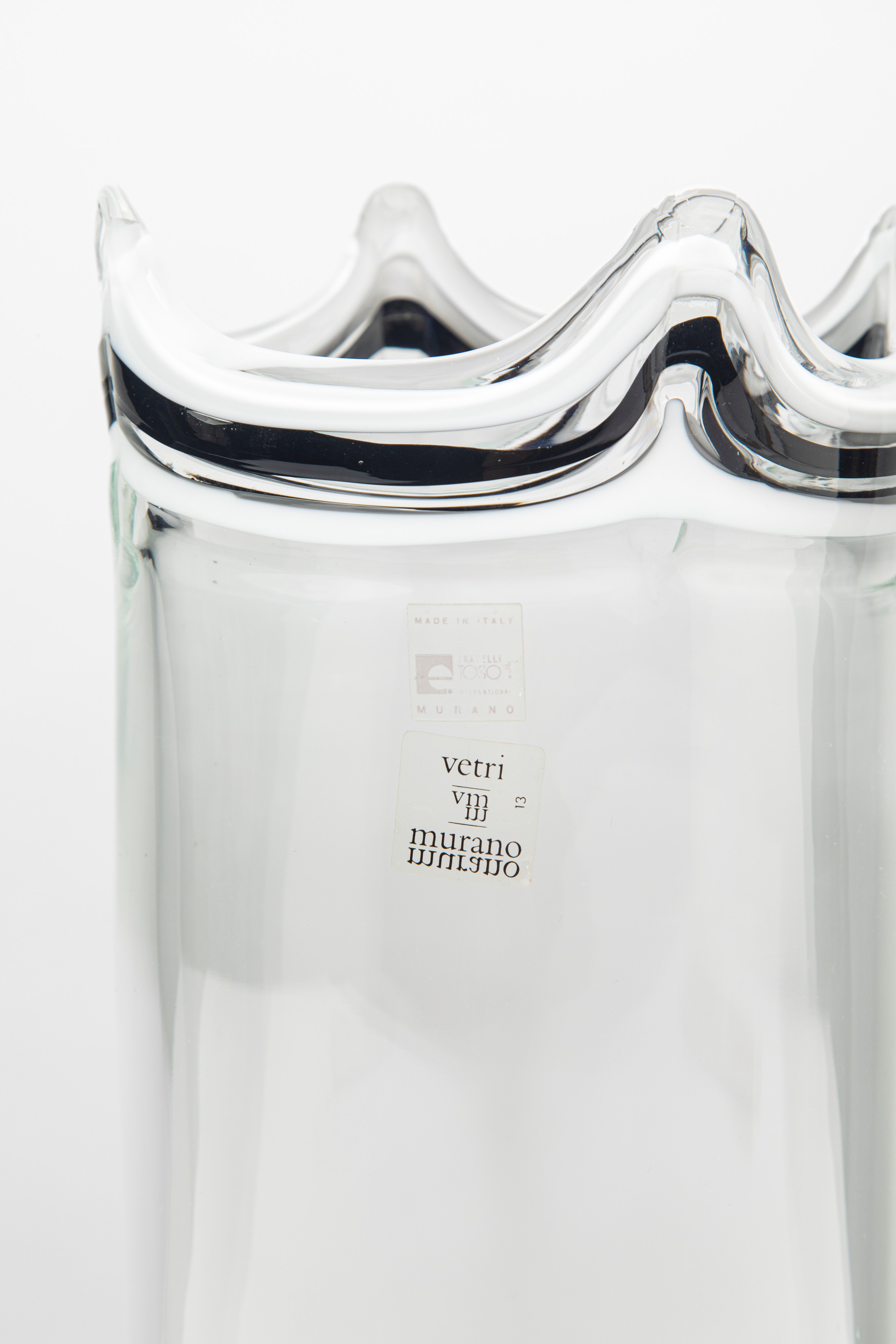 Fratelli Toso - Vaso in vetro (Murano), circa 1980