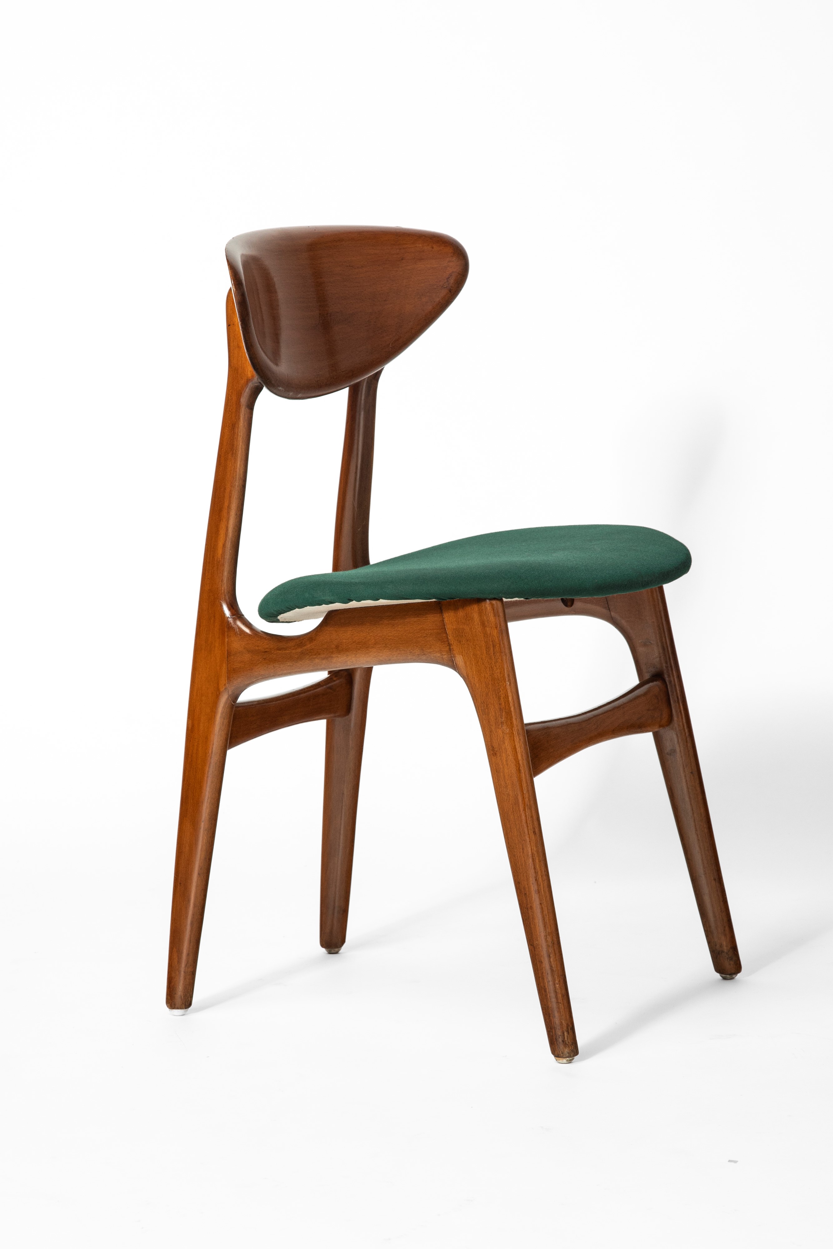 Hans J. Wegner - Set di sei sedie in legno e tessuto