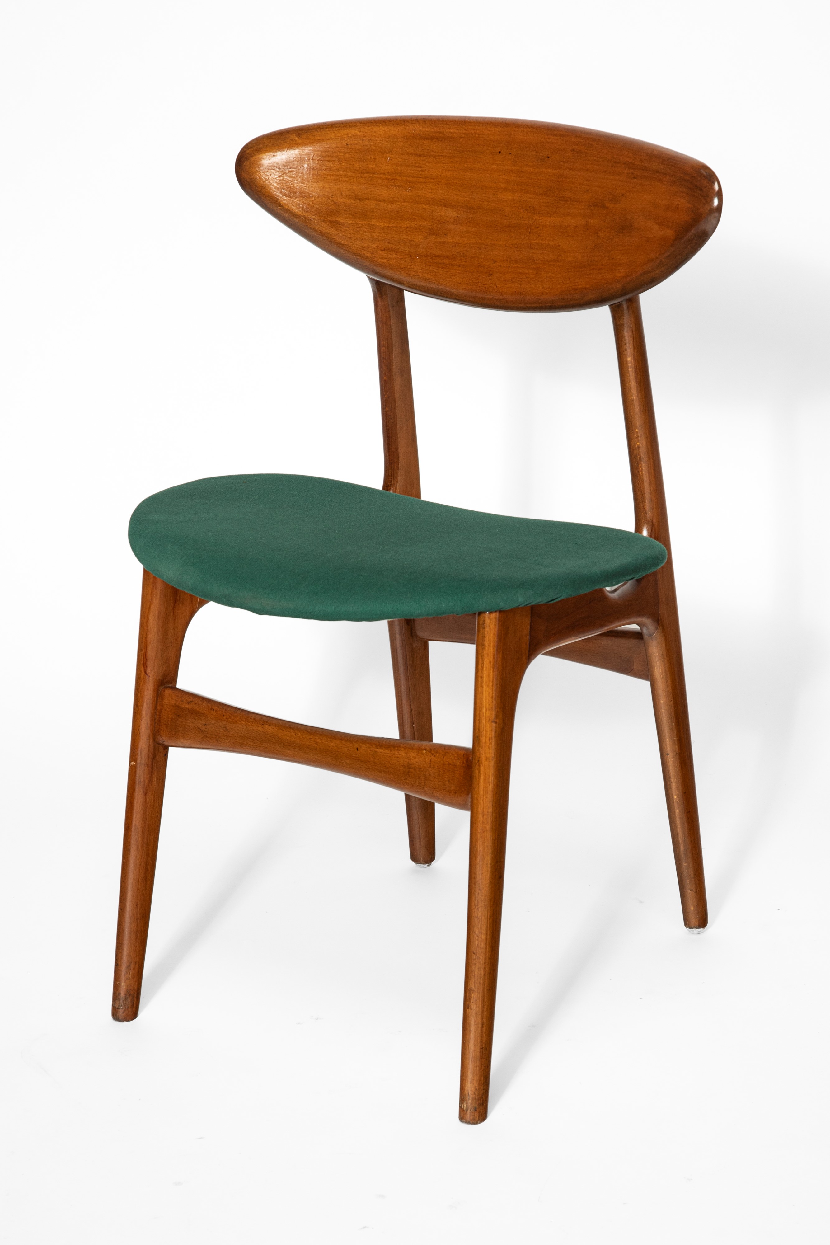 Hans J. Wegner - Set di sei sedie in legno e tessuto