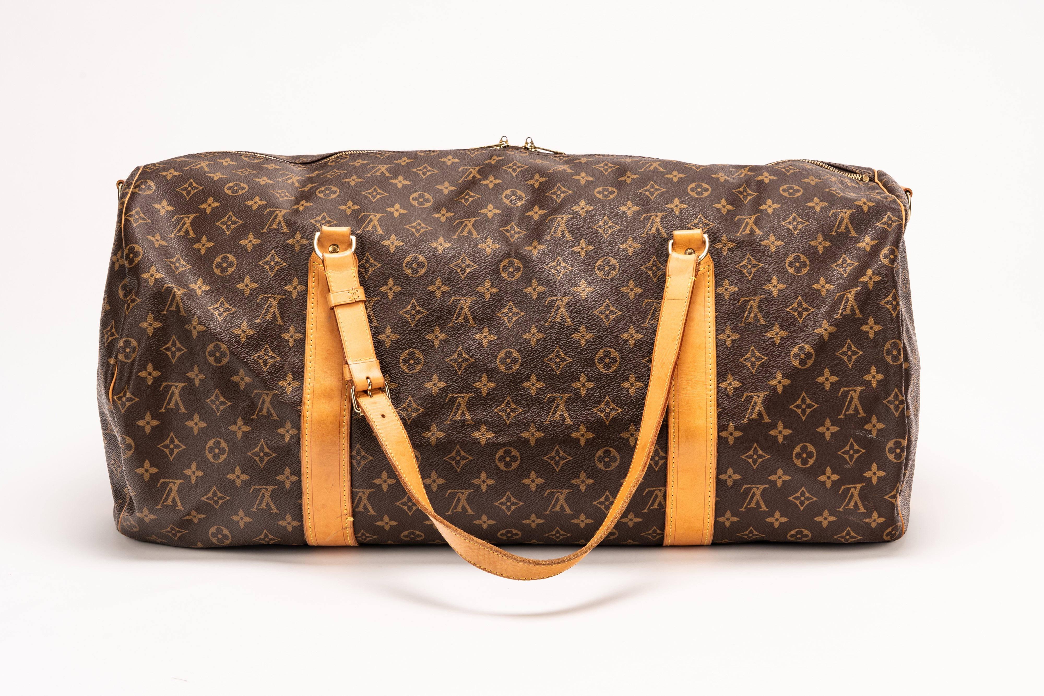 Louis Vuitton - Valigia Polochon, tela monogram con chiusura a zip e tracolla staccabile