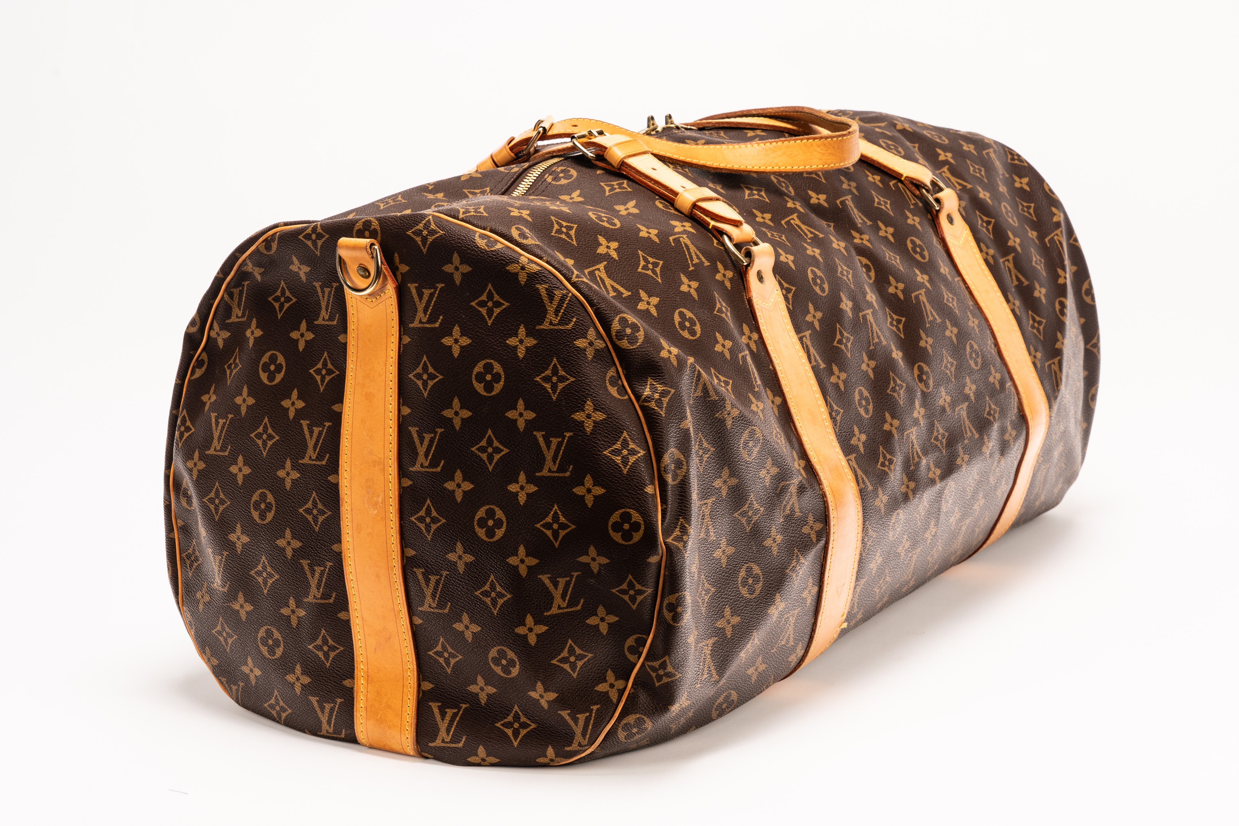 Louis Vuitton - Valigia Polochon, tela monogram con chiusura a zip e tracolla staccabile