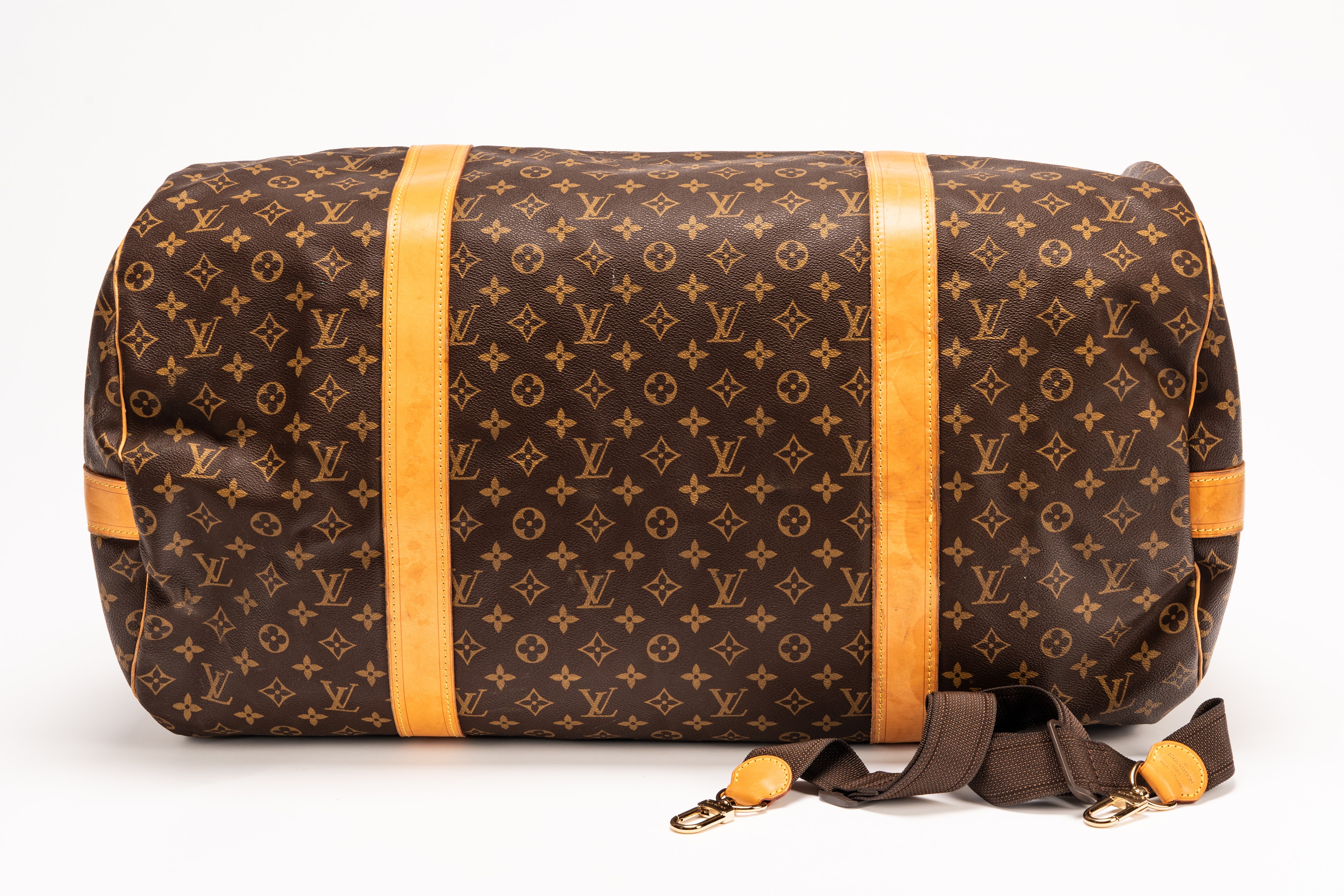 Louis Vuitton - Valigia Polochon, tela monogram con chiusura a zip e tracolla staccabile