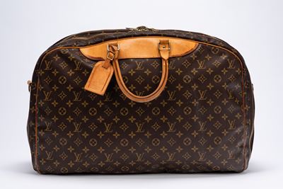 Borsa da viaggio Alize 24h, tela monogram con doppi manici in cuoio, dettagli in metallo dorato (...