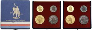 REPUBBLICA SOCIALISTA (1960 - 1990) - Proof set 1968 contenete 4 monete in oro e argento da 10 e 5 ducati, Kremnitz.