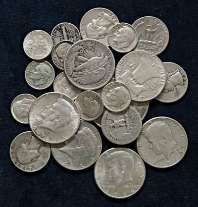 Collezione di monete, vari metalli (incluso argento) — 21 esemplari