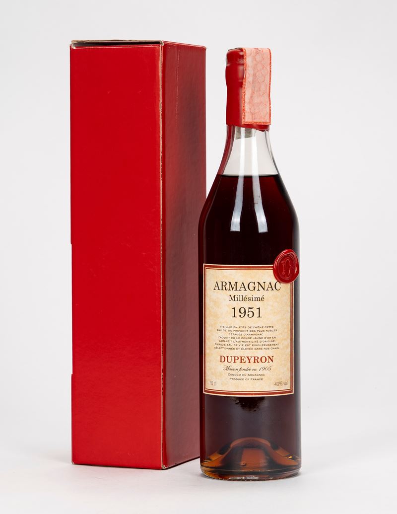 Francia - Armagnac Millésimé Dupeyron, 1951 (1 bottiglia)