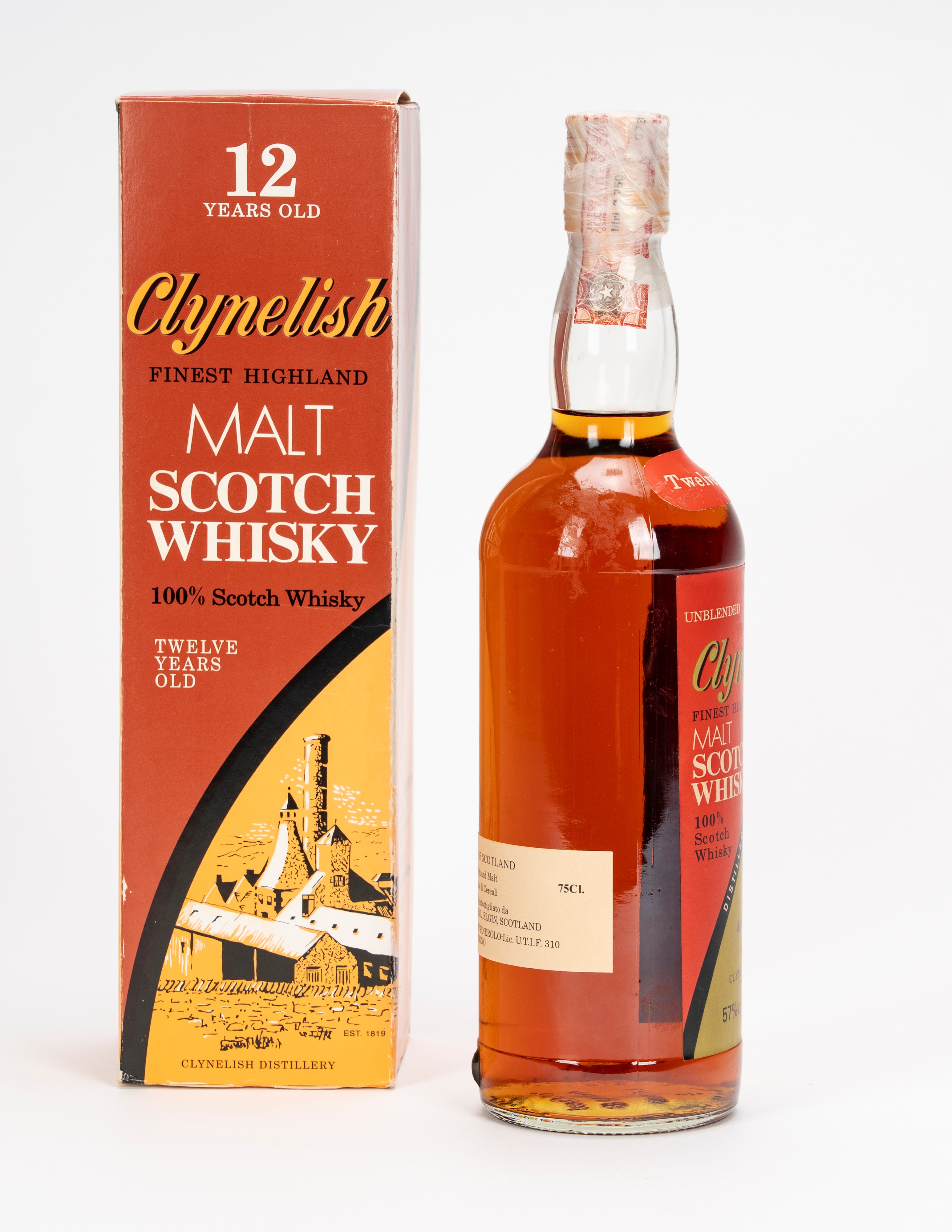 Scozia - Whisky Clynelish, Finest Highland Malt Scotch Whisky 12 anni