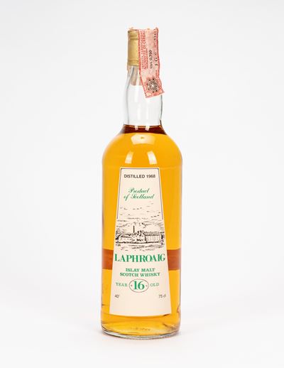 Whisky Laphroig, Islay Malt Scotch Whisky 16 anni (imbottigliato da 1 bottiglia), 40°