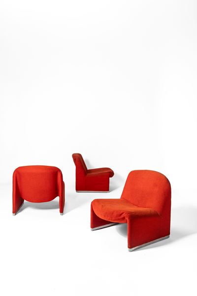 Set di tre poltrone modello 'Alky'